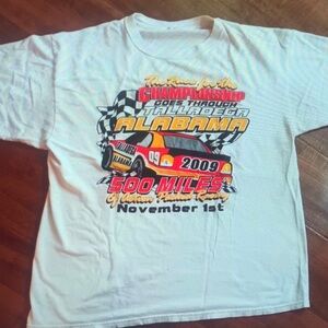 Kids White Racing Graphic T-Shirt